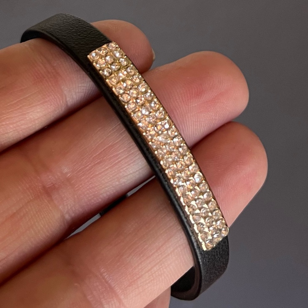 LOFT leather and pavé style bracelet